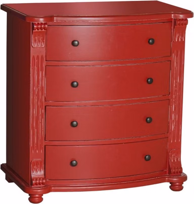 Casa Padrino Cassettone liberty a 4 cassetti - Mobile barocco in stile country - Legno massiccio