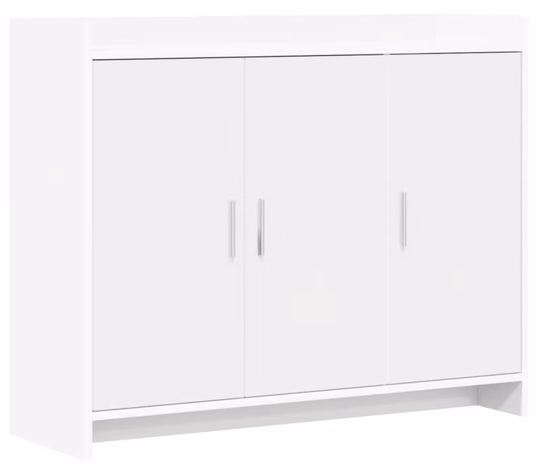 Credenza da sala da pranzo Bianca 98,5 x 33 x 80 cm Legno composito