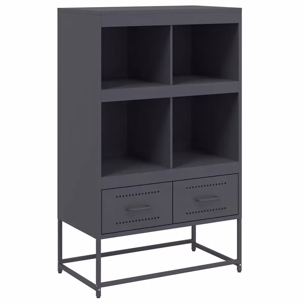 Credenza Buffet Design Mania Antracite in Metallo per Cucina e Sala da Pranzo L: 68 cm, P: 39 cm, H: 111,5 cm – 2