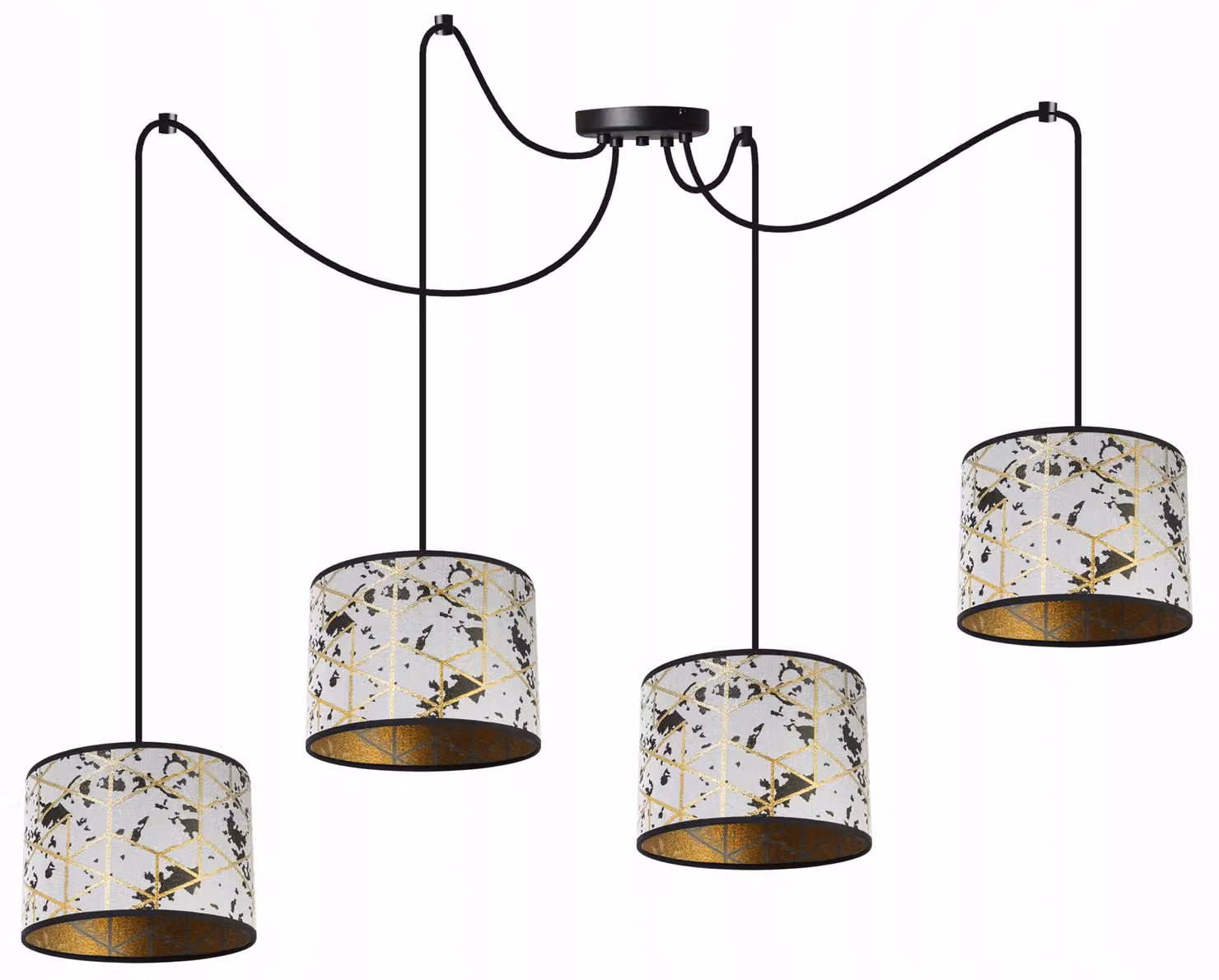Lampada a sospensione Spider Gold – Lampada a sospensione moderna con paralume Lampada da soffitto di design