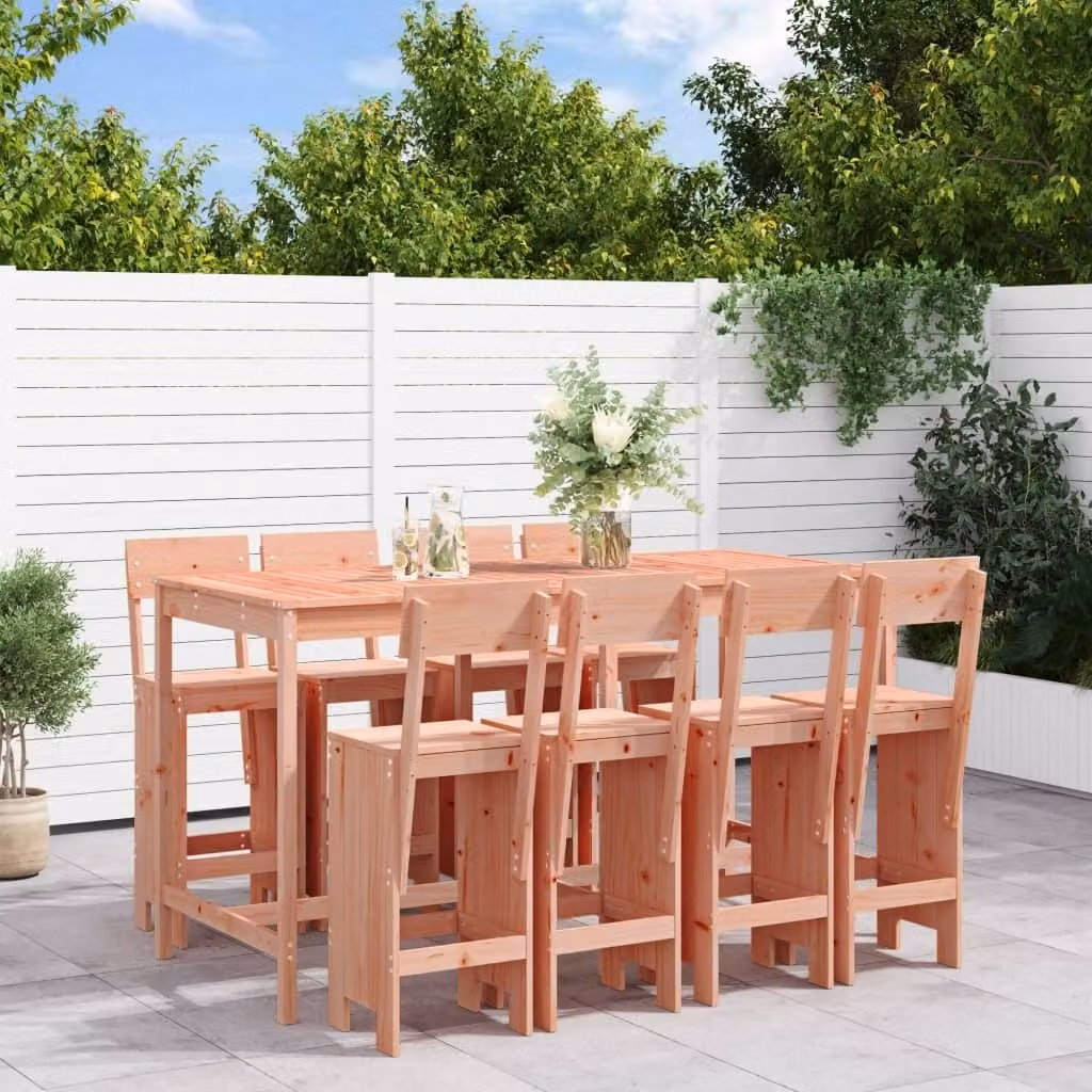 Maison Exclusive - Set da giardino da 9 pezzi in legno massello di douglasia