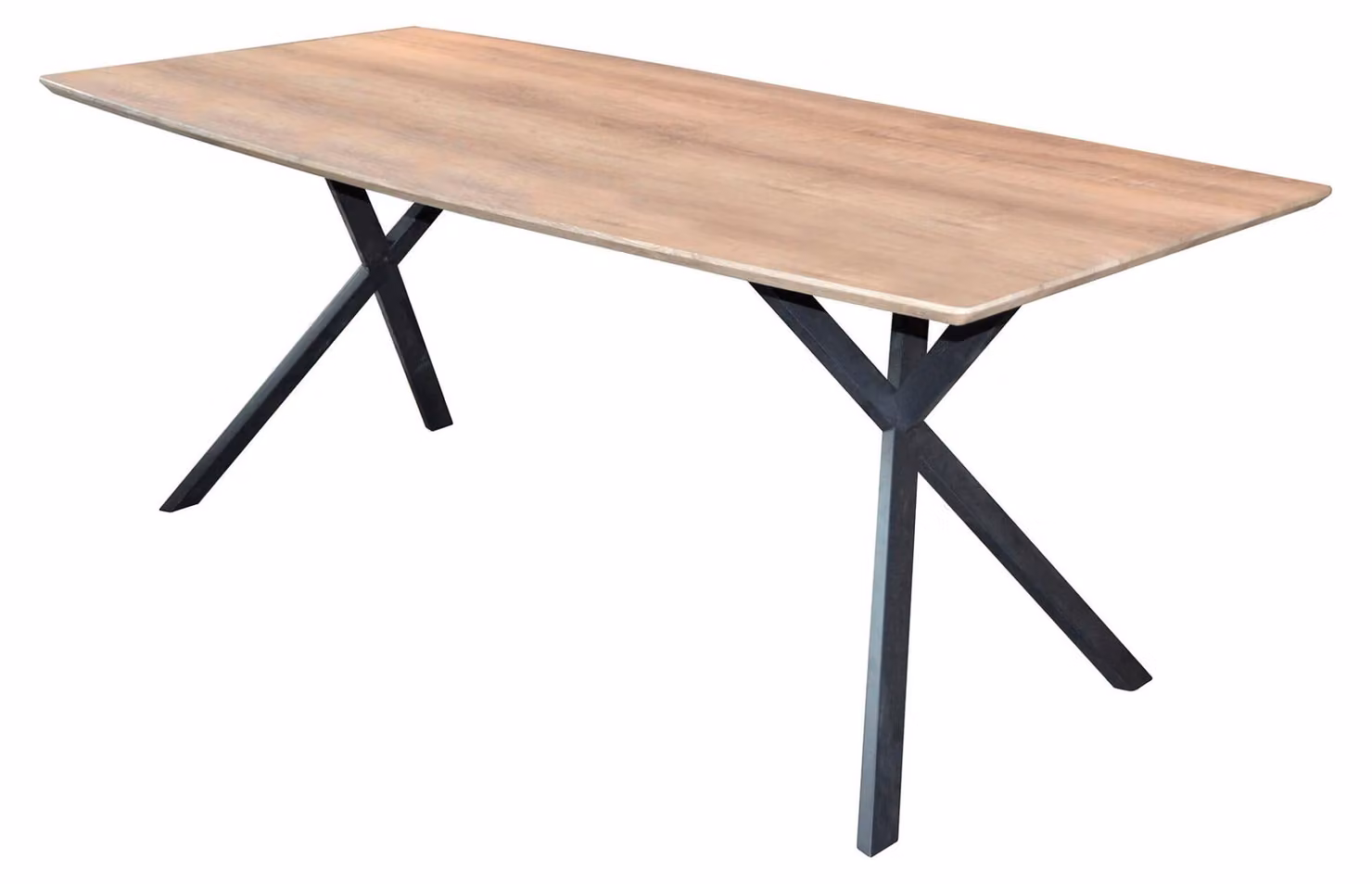 Tavolo da pranzo FURNLUX 3d in rovere e nero 160 cm / Colore principale: beige / Dimensioni: 160 x 76 x 90 cm