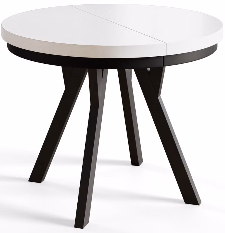Alpi Moebel, Tavolo da Pranzo Evo, Tavolo per Mangiare Allungabile, Diametro da 120 - 220 cm, Bianco