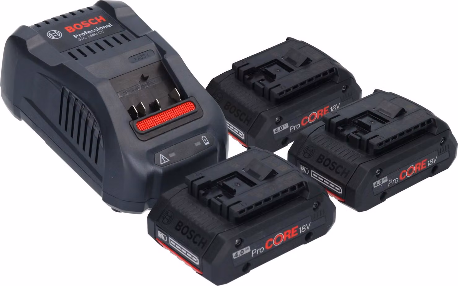 Bosch Starter Set 18V con 2x Batterie ProCORE 4.0Ah + Caricabatterie GAL 1880 CV ( 1600A016GF )
