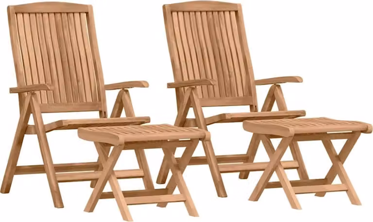 Set da Pranzo per Giardino 4 pcs Marrone Legno di teak solido