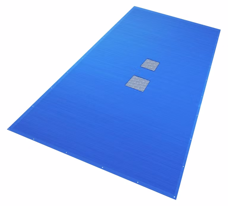 Copertura per piscina VOUNOT® rettangolare, 160 g/m², telo doppio con occhielli in alluminio, 5x10 m