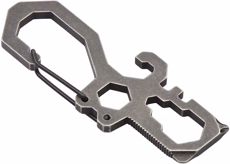 munkees Portachiavi multiuso, apribottiglie, utensile multifunzione, utensile per chiavi, acciaio inossidabile
