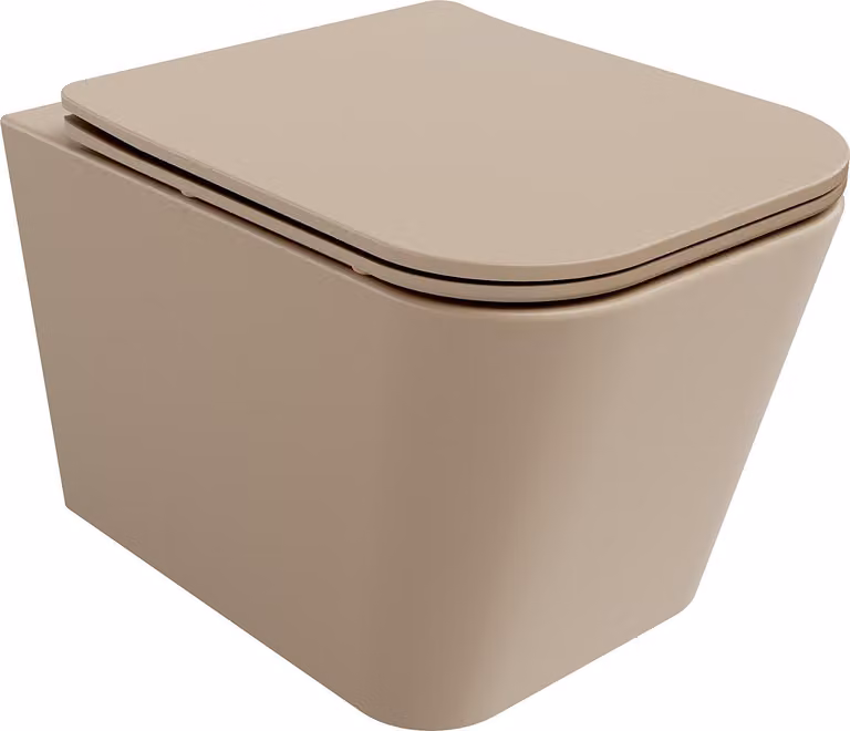 Mexen Teo vaso wc Rimless con sedile a chiusura rallentata slim, duroplast, cappuccino opaco - 30854064