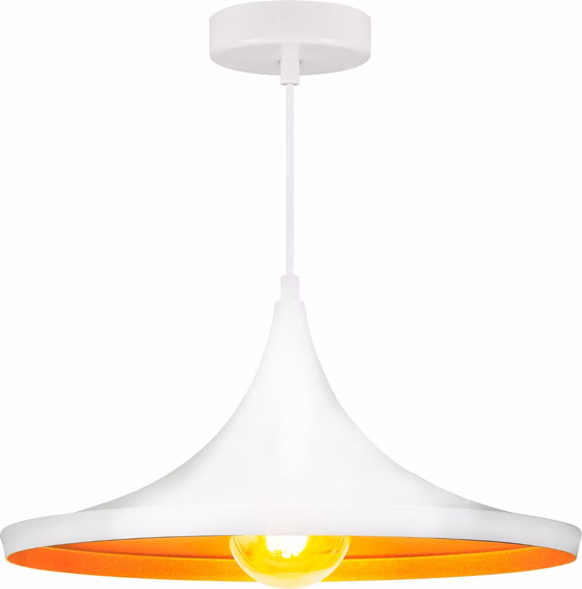 Lampada a sospensione bianco-oro E27 MODERN 306753 Polux