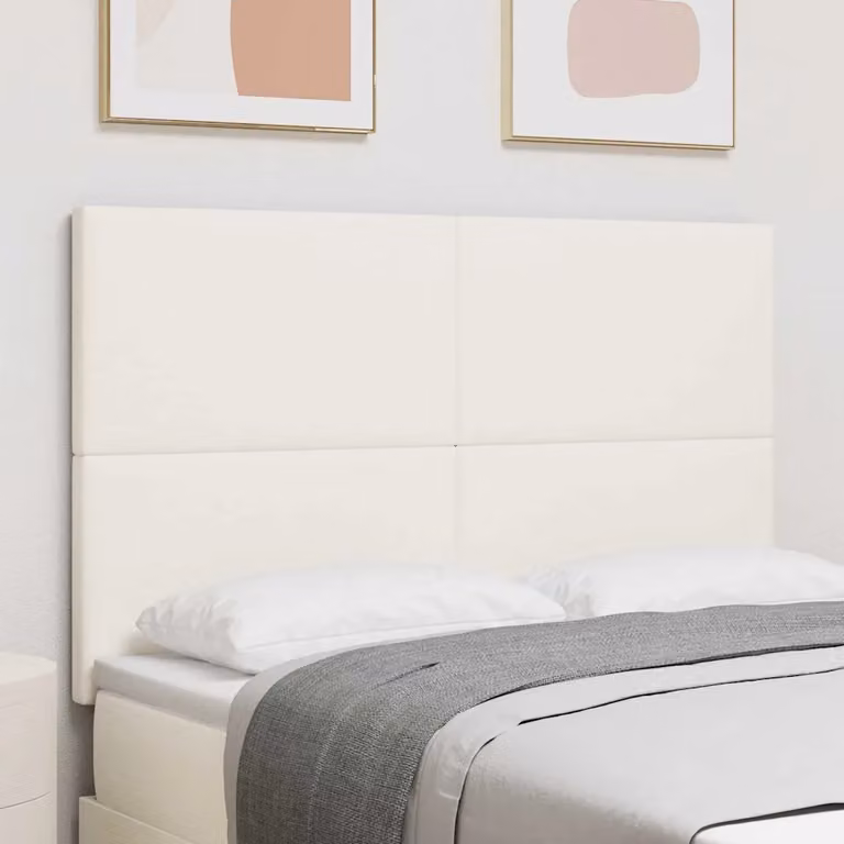Testiera per letto con illuminazione LED vidaXL in tessuto cord beige, Larghezza: 160 cm