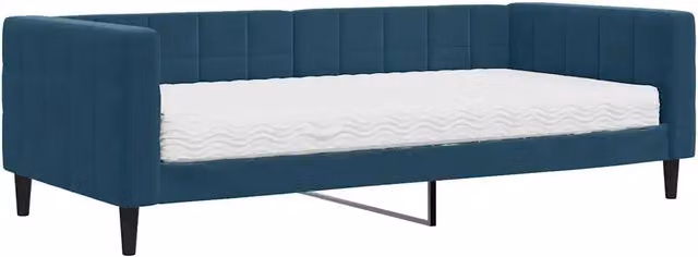 Divano letto | Sof¨¤ letto | Letto singolo con Materasso Blu 90x200 cm in Velluto