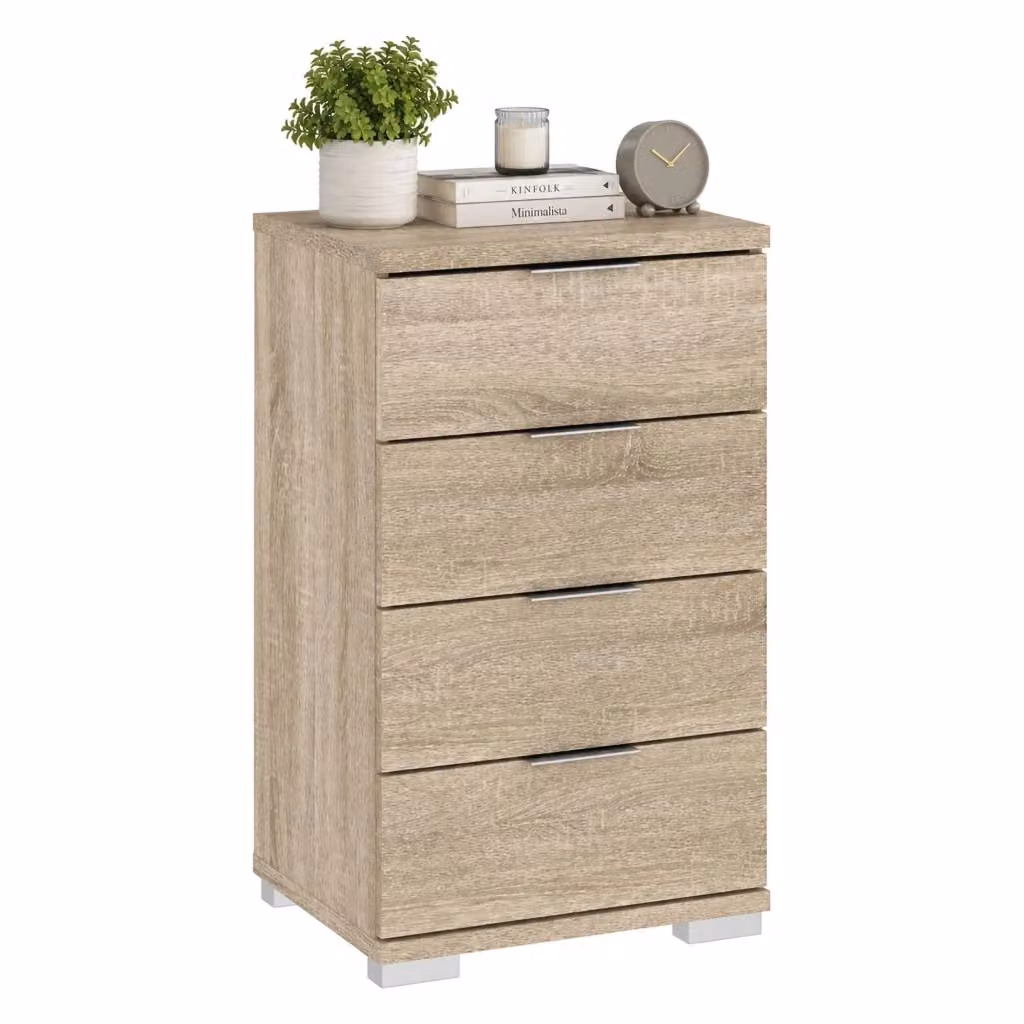 Cassettiera DMORA in legno MDF colore marrone rovere L/P/H: 46 x 42 x 79 cm – 2