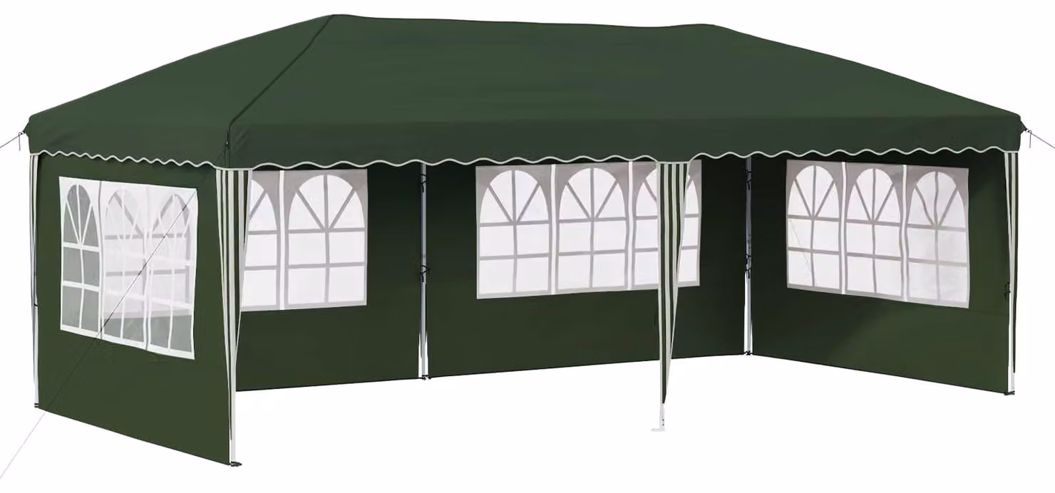 Tenda per feste a pop-up 575 x 289 x 245 cm Verde