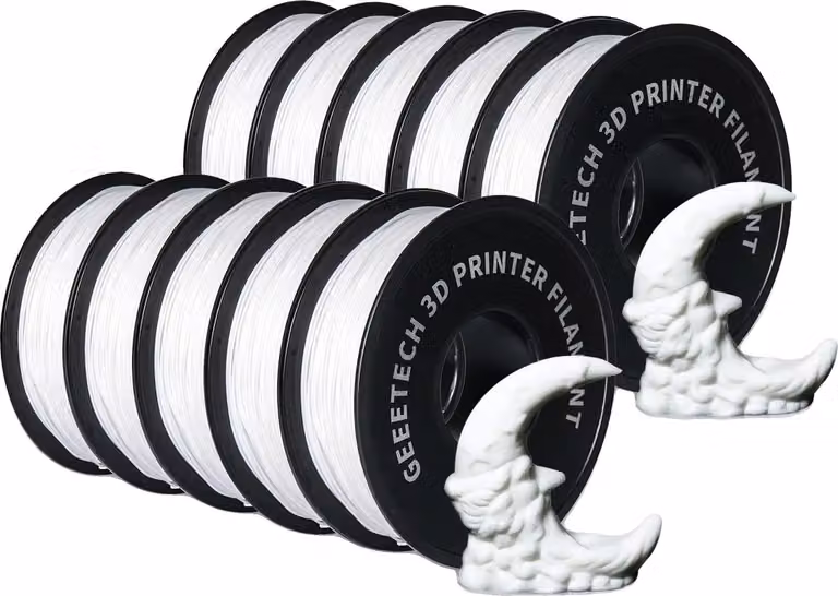 filamento 3D, alta resistenza, ecologico, PLA bianco 10 kg