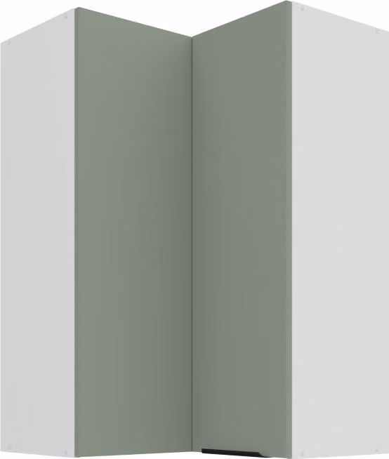Mobile angolare alto LUNARA 2 - 60x60 cm, verde/bianco