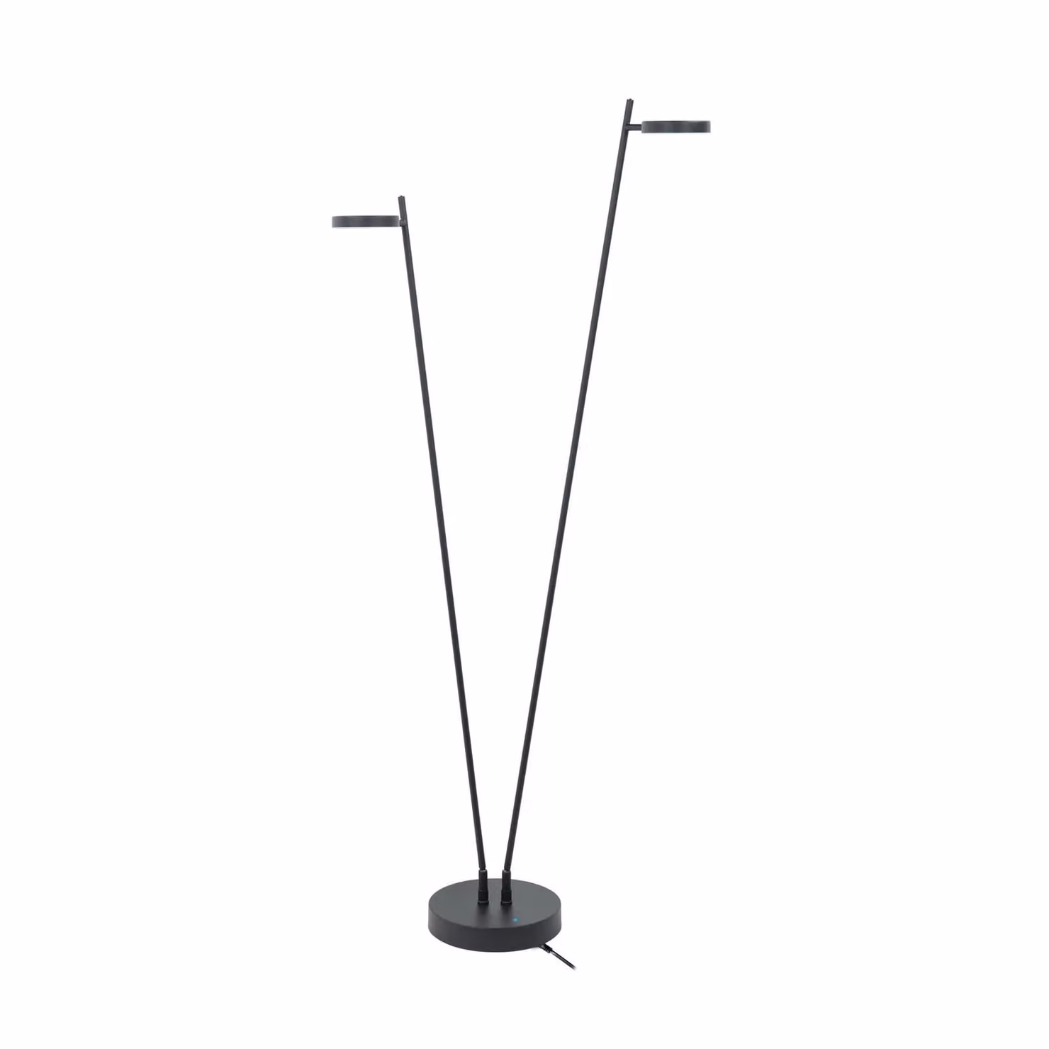 HighLight Lampada da terra a LED Round Move, dimmerabile, Nero, Soggiorno / Sala da pranzo, Metallo, Moderno, Lampada LED da terra