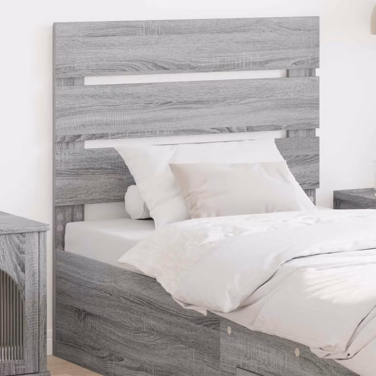 Testiera per letto moderna vidaXL in legno ingegnerizzato grigio opaco