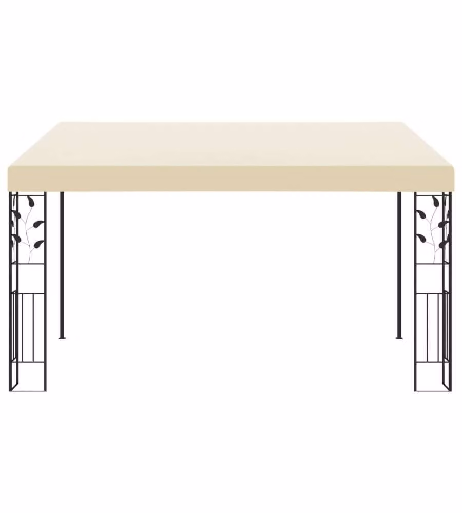 Gazebo a Parete 4x3x2,5 m Crema