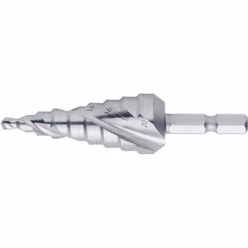 Trapano a tazza universale in HSS, formato bit, da 4 a 12 mm