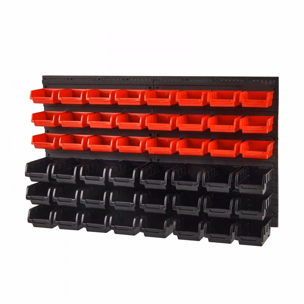 Contenitori a parete - Organizzatore di minuteria per il garage - Portautensili con 48 contenitori