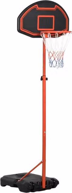 Canestro da Basket Portatile per Esterno Regolabile ¨C Minimal ¨C Acciaio e Nylon 73x49x194-249cm
