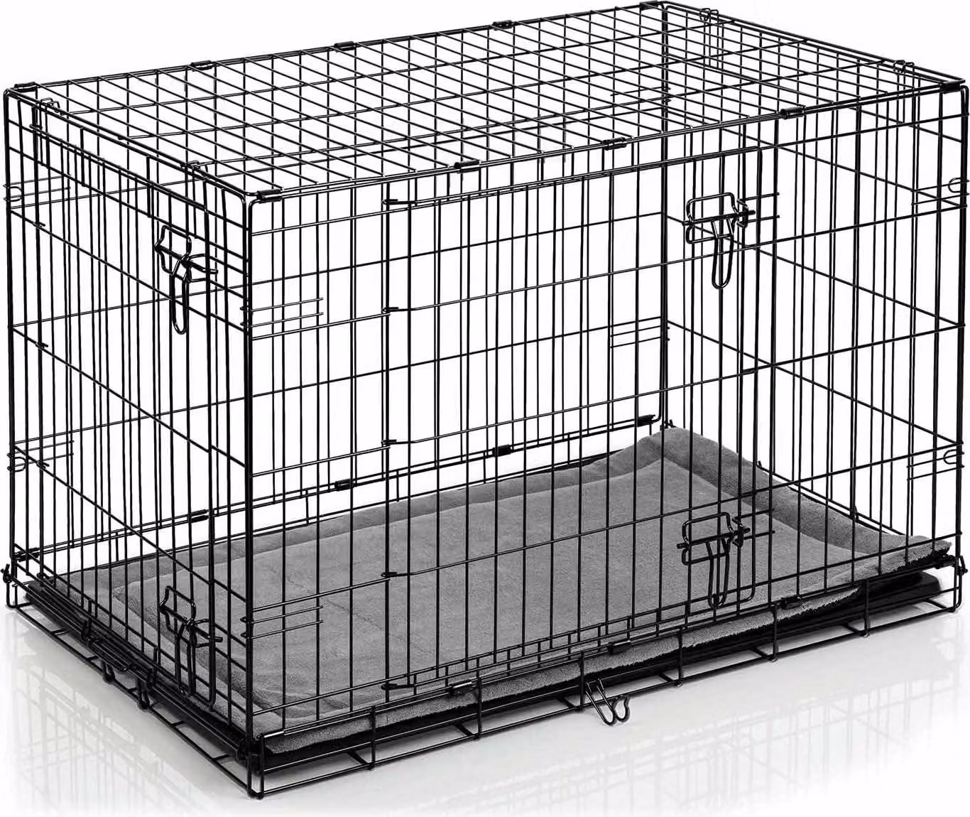 Pethaus PH-201: Gabbia metallica per cani con cuccia, dimensioni 91 x 57 x 62 cm