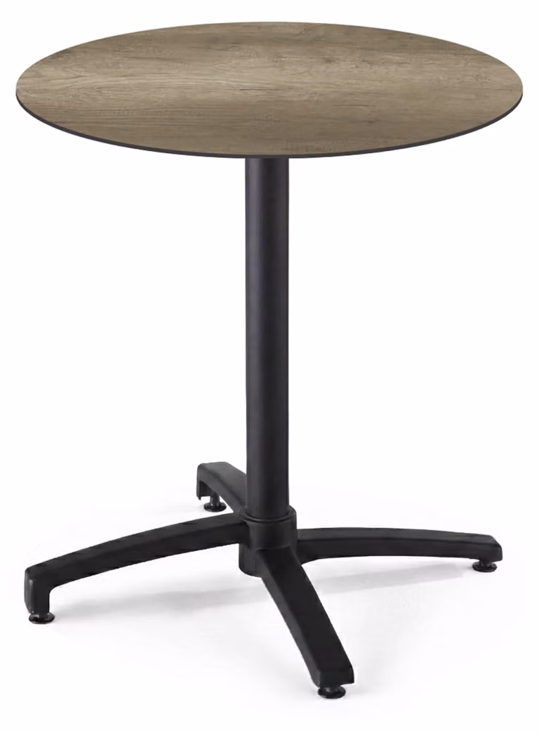 Tavolo da bistrot da giardino inclinabile 70 cm rovere affumicato - Oviala Opera