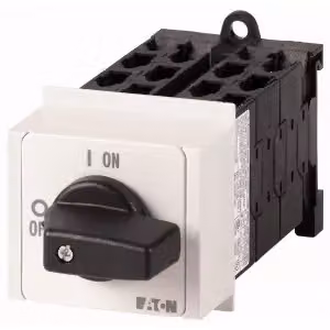 Interruttore a gradini Eaton, T0, 20 A, montaggio su quadro, 6 moduli, contatti: 12, 45°, con scatto, con posizione 0, 0-6, codice articolo 15134 015355