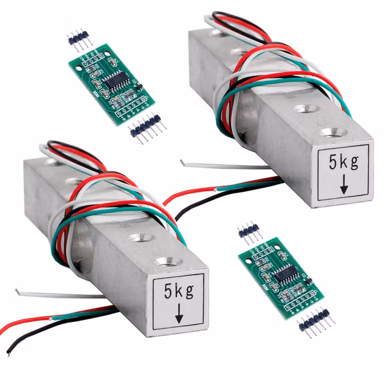 Kit di celle di carico: 2 celle da 5 kg + 2 moduli HX711 AD per Arduino