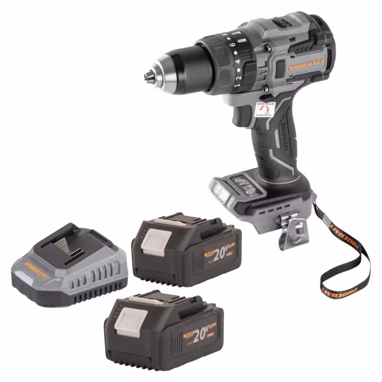 Avvitatore a percussione a batteria Procraft Industrial CD20B-BB 20 V 150 Nm Brushless + 2 batterie da 4,0 Ah + caricabatterie
