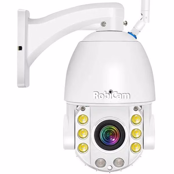 RobiCam, X36, telecamera con zoom ottico 36x, ICSEE PTZ, WiFi, scheda di memoria, 360 gradi, impermeabile, corpo metallico antiurto