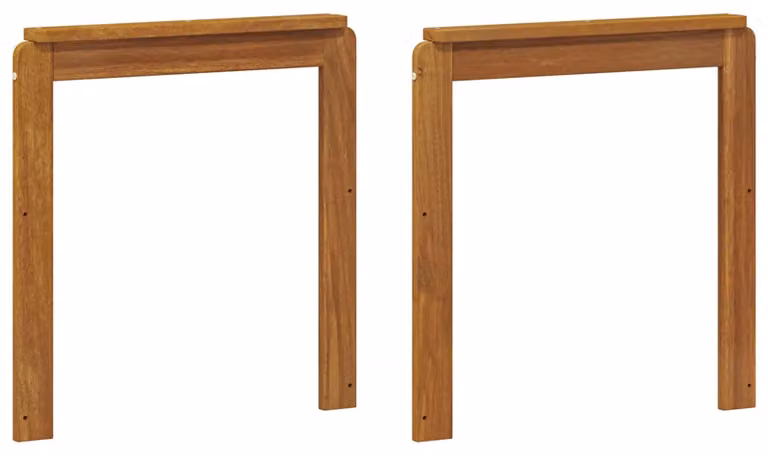 2 braccioli marroni, 59 x 6 x 61 cm, in legno ingegnerizzato