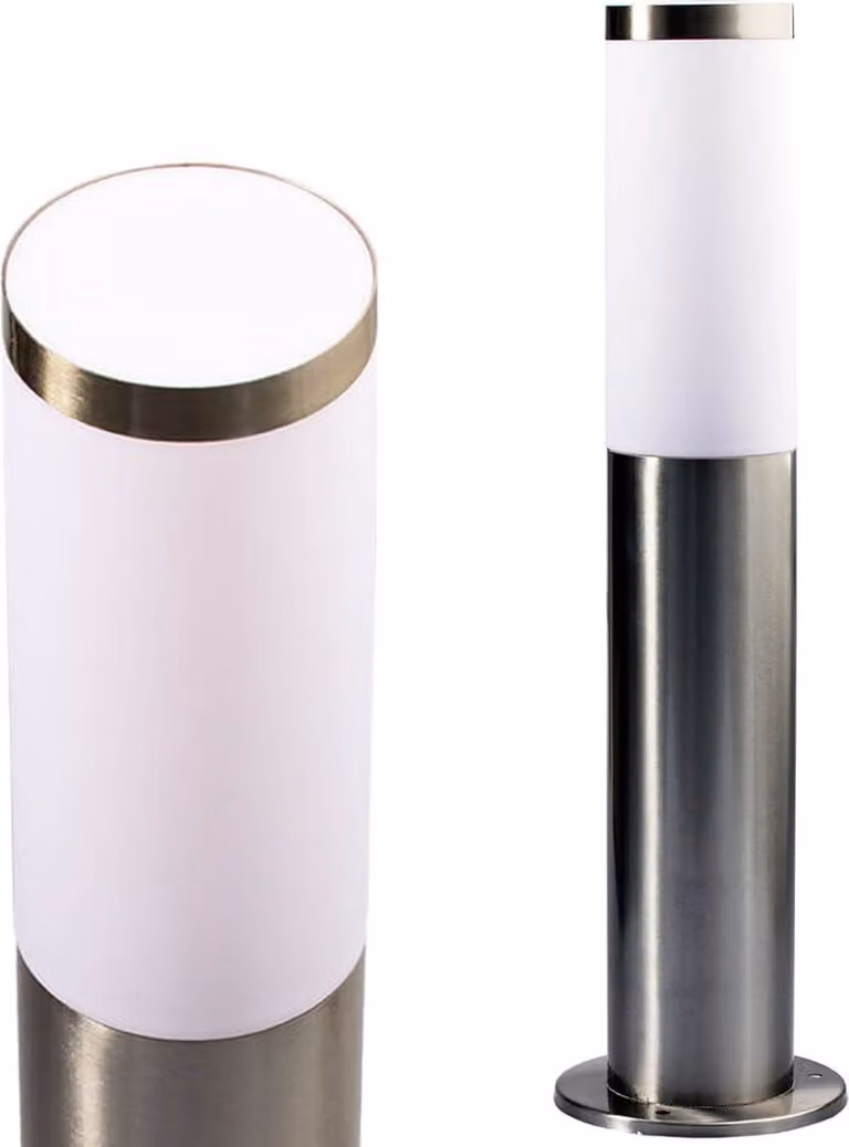 Lampada a stelo per esterni in argento satinato 1xE27 LIVIA 200501 Polux