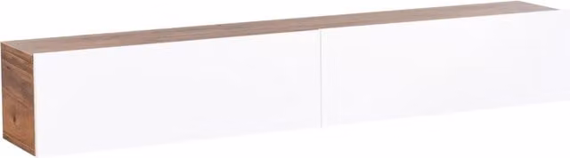 Mobile Porta TV a parete BELIANI bianco e marrone con design minimalista per soggiorno L: 180 cm, P: 32 cm, H: 30 cm