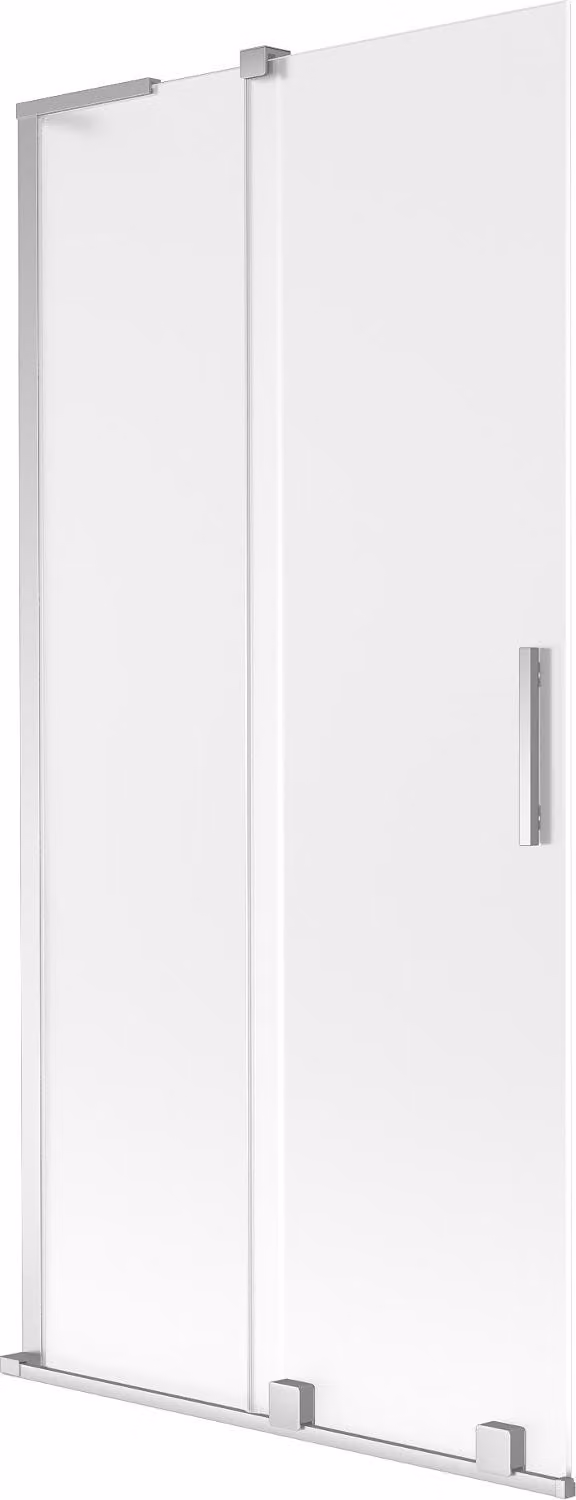 Mexen Velar L paratia per vasca da bagno 2-ante scorrevole 95 x 150 cm, smerigliato, cromo - 896-095-003-31-01