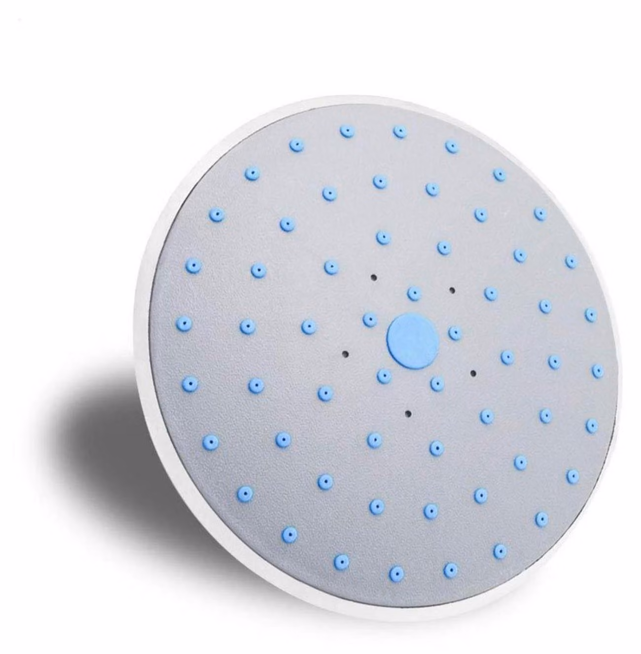 Testina doccia da soffitto, rotonda, in ABS, grigia, con attacco da 1/2"