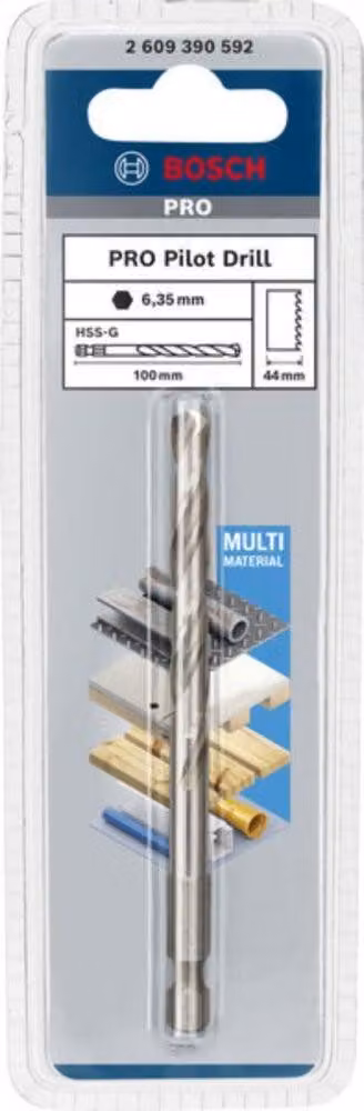 Bosch PRO trapano pilota HSS-G seghe a tazza, 6,3