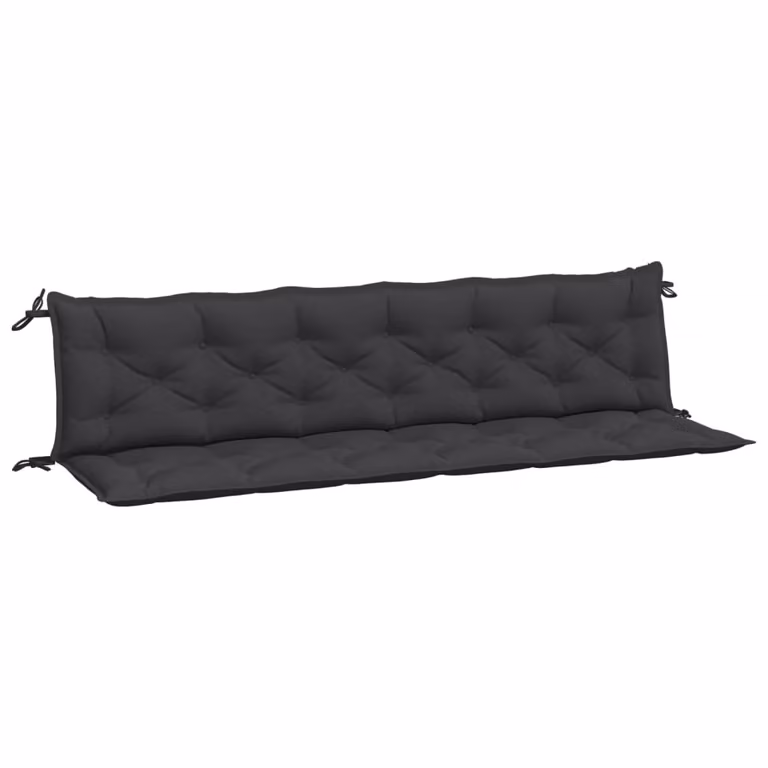 Cuscini per Panca 2 pz Neri 200x50x7 cm in Tessuto Oxford