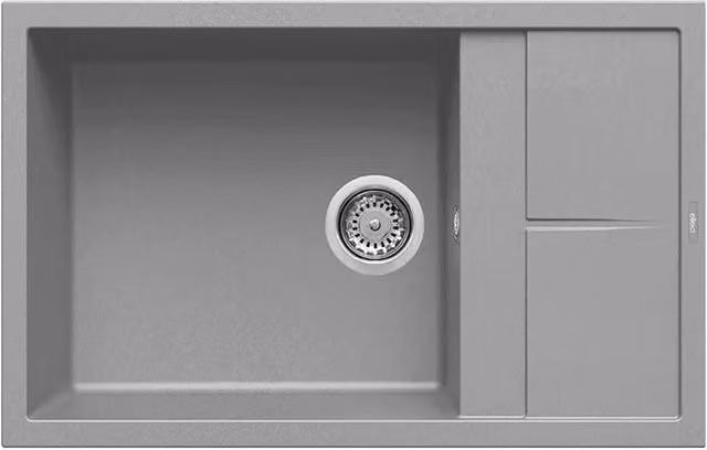Lavello Elleci Incasso 1 vasca 78x50 Unico 310 Keratek Plus Grigio Light Grey LKU31097
