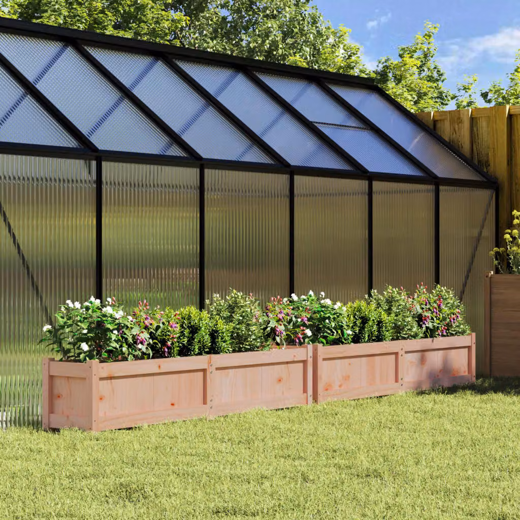 Set di 2 fioriere da giardino vidaXL in legno di Douglas color marrone