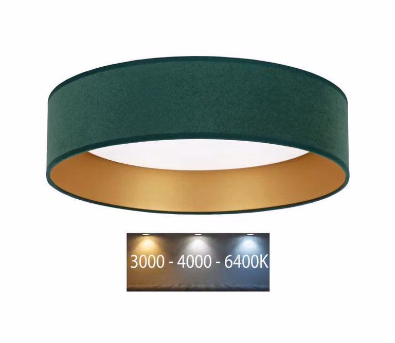 Brilagi - Plafoniera LED VELVET LED/24W/230V 3000/4000/6400K verde/oro