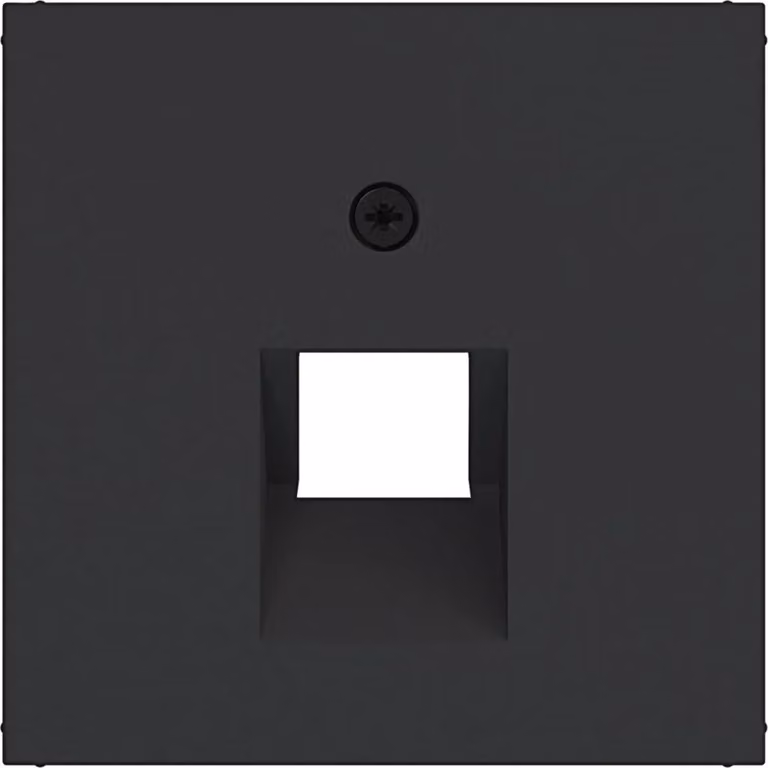 Hager, elemento centrale per presa elettrica UAE, 1 modulo, uscita angolata, A.x/C.x, colore nero opaco, confezione da 10 pezzi.