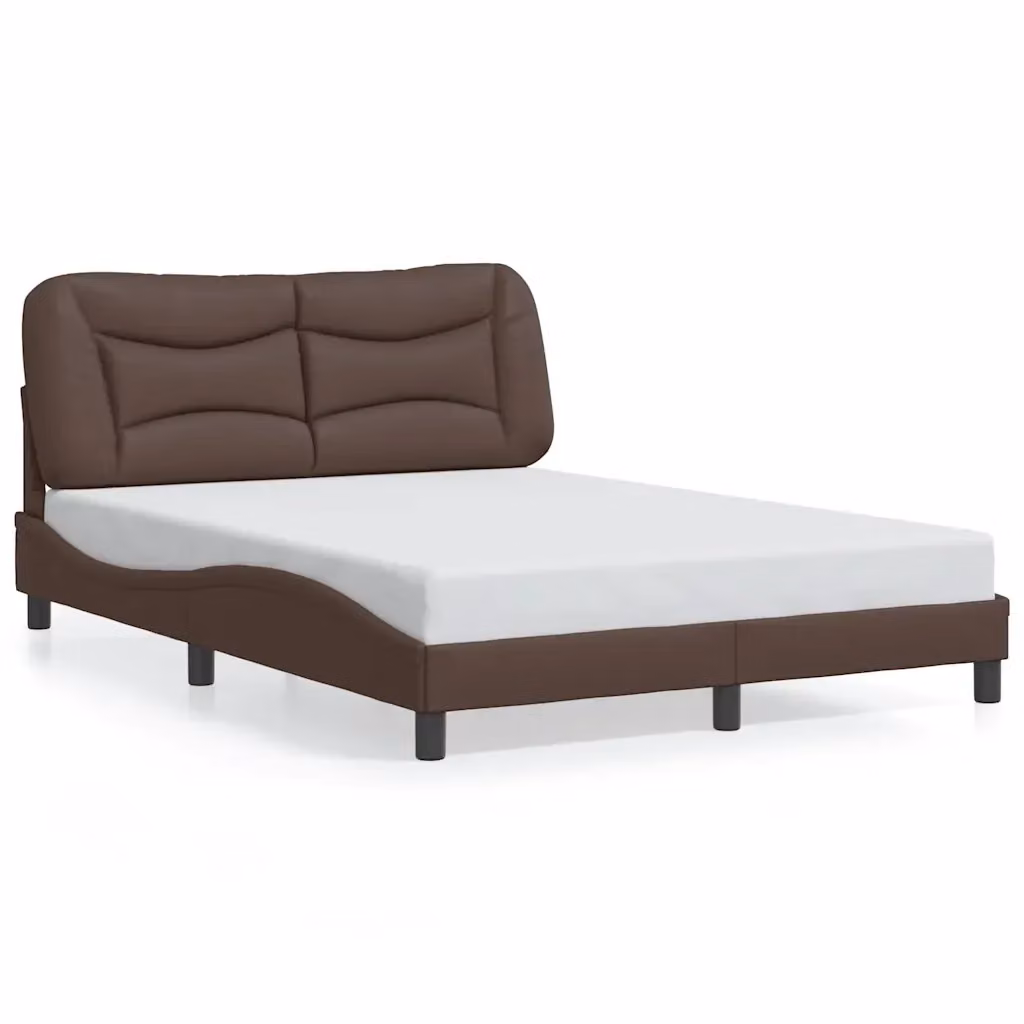 vidaXL Giroletto Hvar senza Materasso in Similpelle Marrone L 120 x P 200 cm – 2