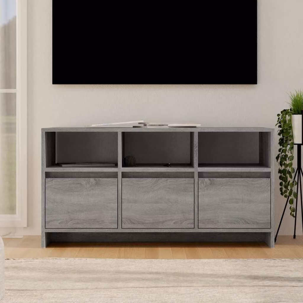 vidaXL Mobile Porta TV Grigio Sonoma in MDF L 102 cm x P 37,5 cm x H 52,5 cm