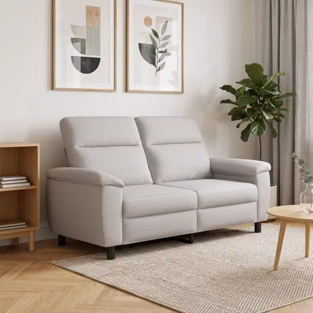 Divano moderno vidaXL in tessuto grigio e nero con struttura in metallo L: 178 cm, P: 90 cm, H: 95 cm – 1