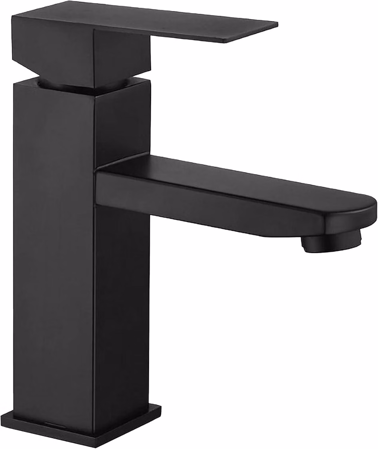 Miscelatore monocomando nero, in acciaio inossidabile, per lavabo da bagno
