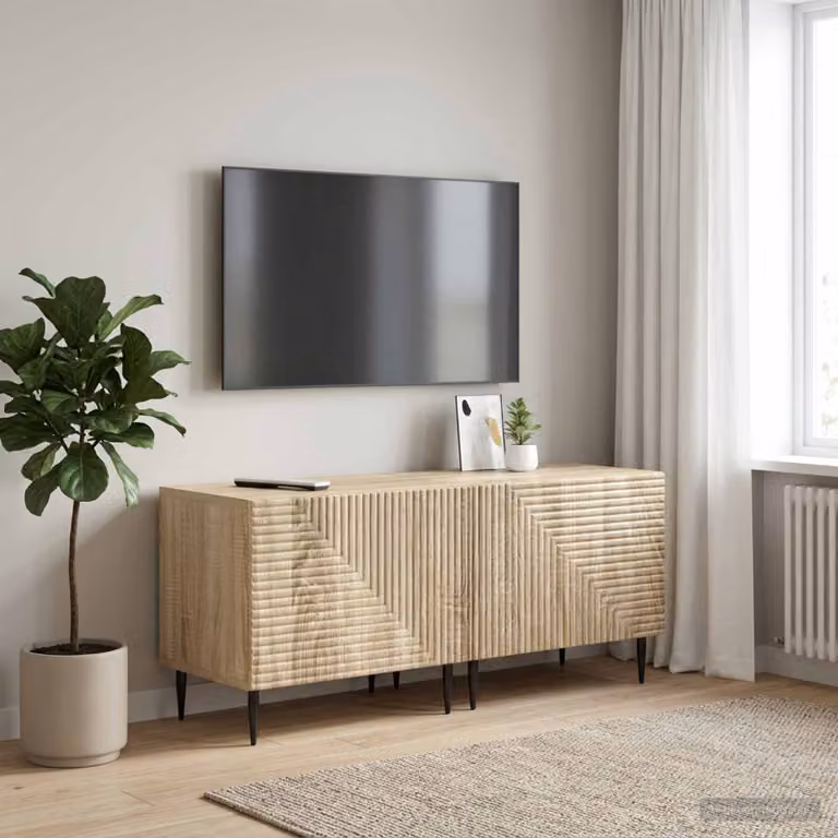 Mobile TV vidaXL in legno ingegnerizzato Rovere Sonoma, colore marrone