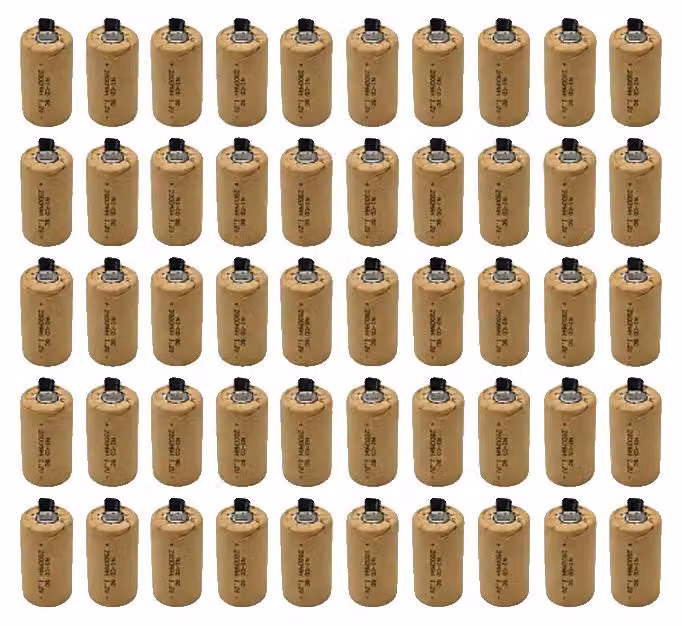 Batterie ricaricabili, capacità 2800mAh, tecnologia Ni-Cd, 1.2V 2800mAh - confezione da 50 pezzi