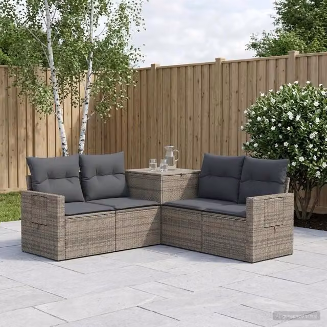 Set di divani 5 pz Grigio e Grigio Scuro 179 x 179 x 85 cm 3447878