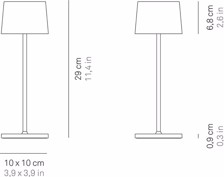 Zafferano - Lampada da Tavolo Ofelia Pro Sabbia Ricaricabile LED
